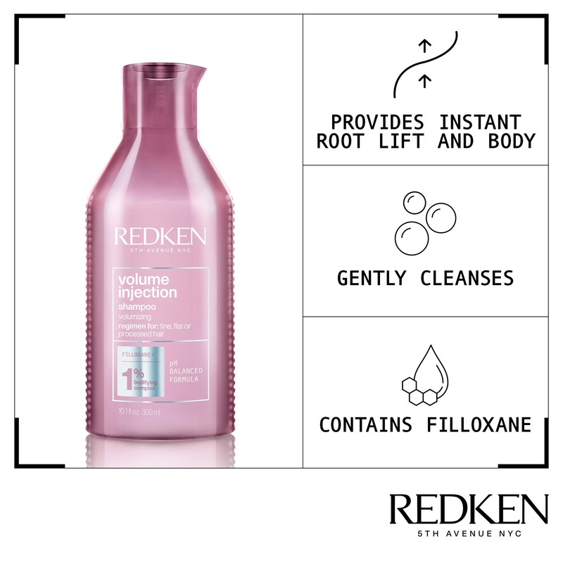 REDKEN , VOLUME INJECTION SHAMPOO 10.1 OZ