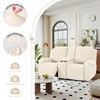 TAOCOCO Loveseat Recliner Cover with Middle Console, Stretch Loveseat Cover