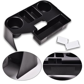 PIT66 Center Console Cup Holder, Compatible with 1994-1997 Dodge Ram 1500 2500 3500 Black