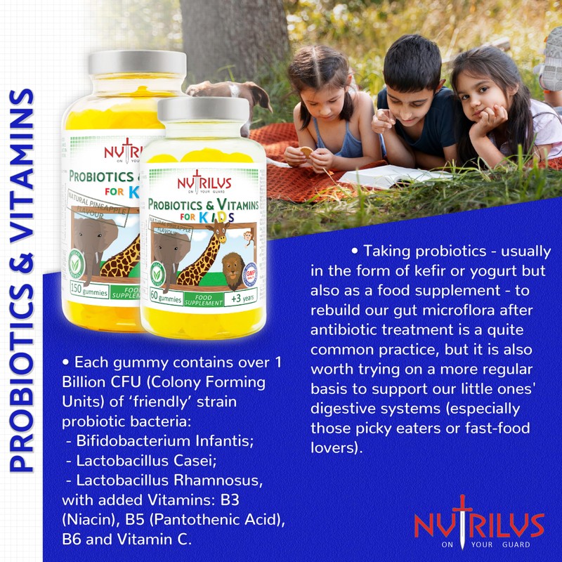 Probiotics & Vitamins for Kids and Adults Natural Pineapple Gummies
