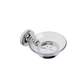 Croydex QM741941 Romsey Soap Dish and Holder with Zinc Alloy Construction, Chrome, 12.5x10.8x5.6 cm