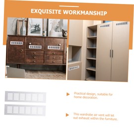 TEHAUX 4pcs Aluminum Alloy Cabinet Grille Vent Cover for Wardrobe Shoe Cabinet Furniture Design for Ventilation and Heat Dissipation