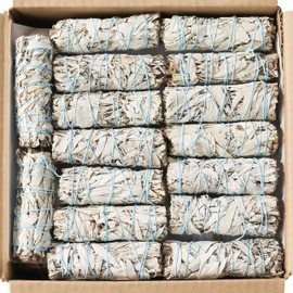25 White Sage 4" ~ Sage Smudge Sticks for Smudging & Cleansing Energy ~ Bulk/Wholesale ~ Sustainably Grown (25 Pack)