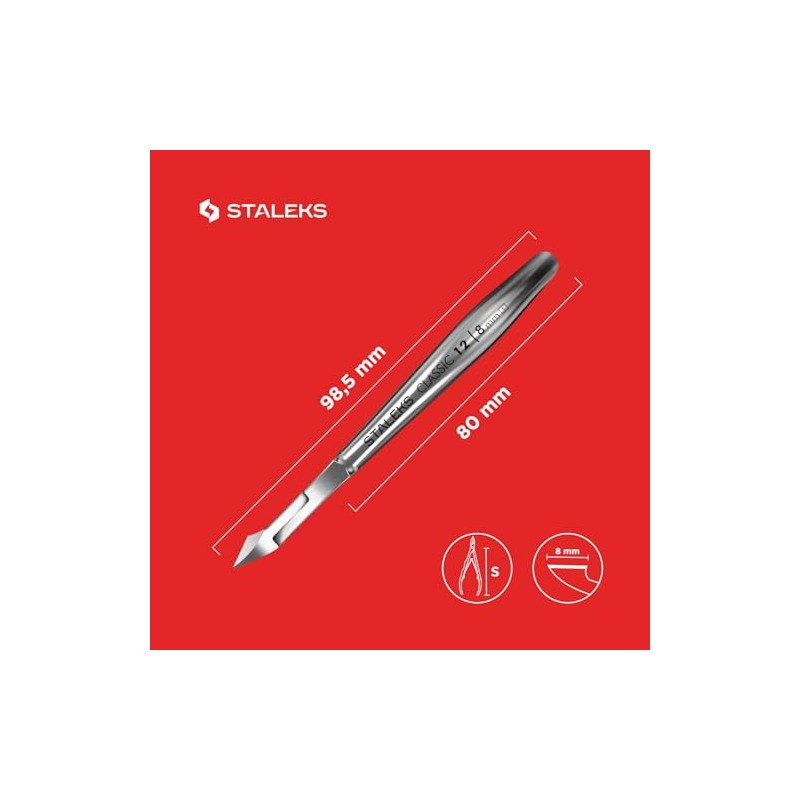 STALEKS Alicates para cutículas Classic 12 8 mm Cuticle nippers