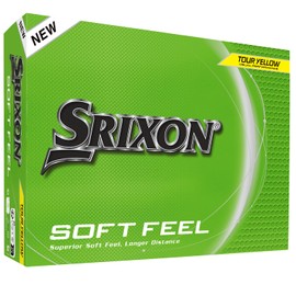 Srixon SOFT FEEL_14 Ultra-soft and long distance golf balls| Stable trajectory and controlled spin| Premium feel and control around the green| Yellow/White
