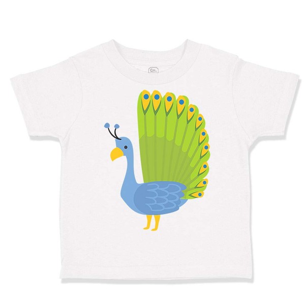 Toddler T-Shirt Zoo Peacock Spread Tail Zoo Funny Cotton Colorful