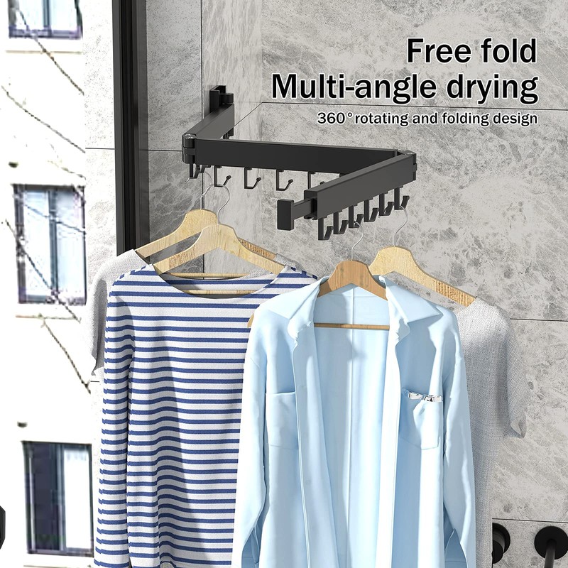 ZdwCyl Clothes Drying Rack,Laundry Drying Rack Wall Mount, Space Saver