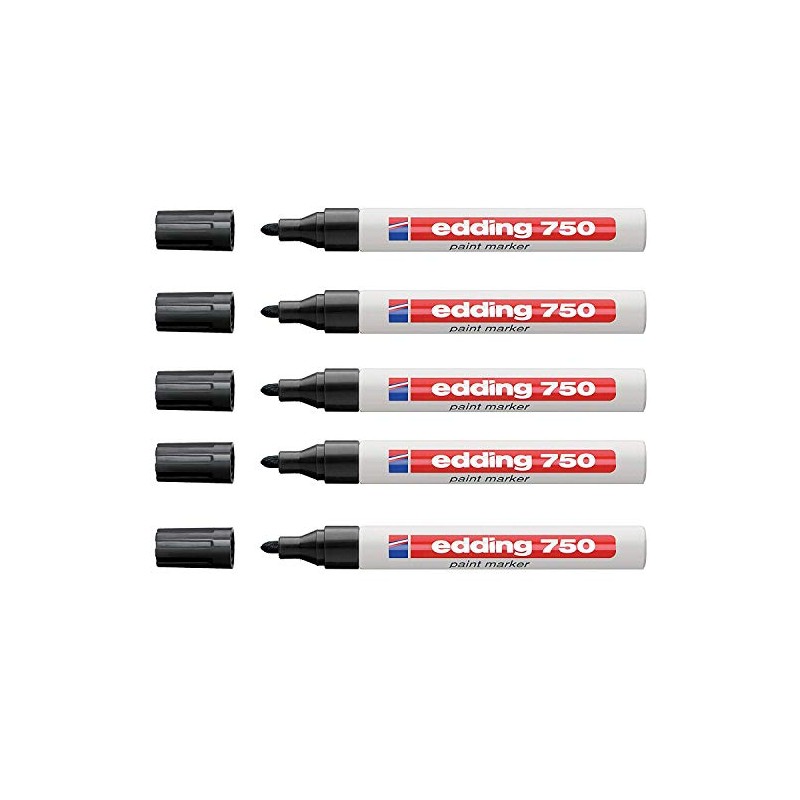 Edding 750 Black Paint Marker 2-4 mm Round Pack of