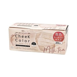 Cheek Color Mask, Milk Tea, Small, Wide Size, Pack of 30