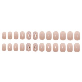 Outanaya 1set Short Press Nails Delicate Almond Shape False Nails Glue for Women Tips