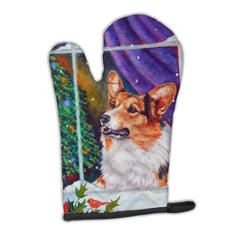 Caroline's Treasures 7305OVMT Corgi Christmas Window Oven Mitt Heat Resistant Thick Oven Mitt for Hot Pans and Oven, Kitchen Mitt Protect Hands, Cooking Baking Glove