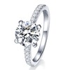 IMOLOVE Moissanite Engagement Ring for Women, Moissanite Wedding band for