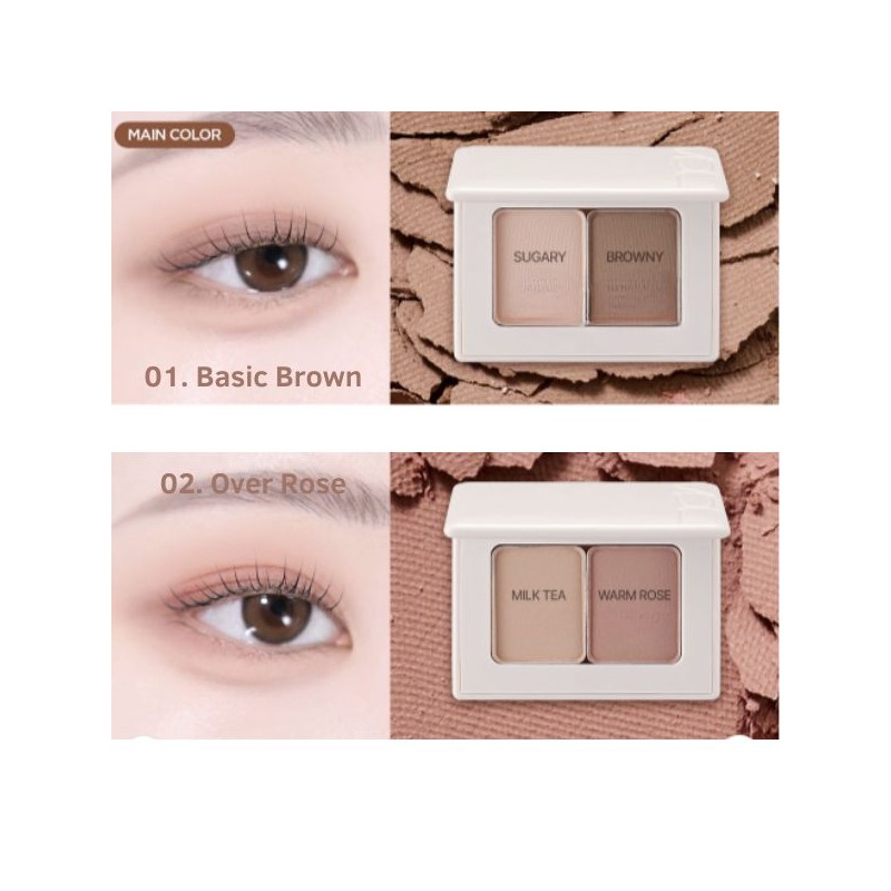 VDL Eyestain Essential Shadow Duo 2g, Color:01 Basic Brown
