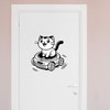 Extra Large 460mm 'Robot Vacuum Cat' Permanent Sticker Decal for