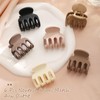 6 PCS Small Claw Clips for Women, Matte Medium Hair