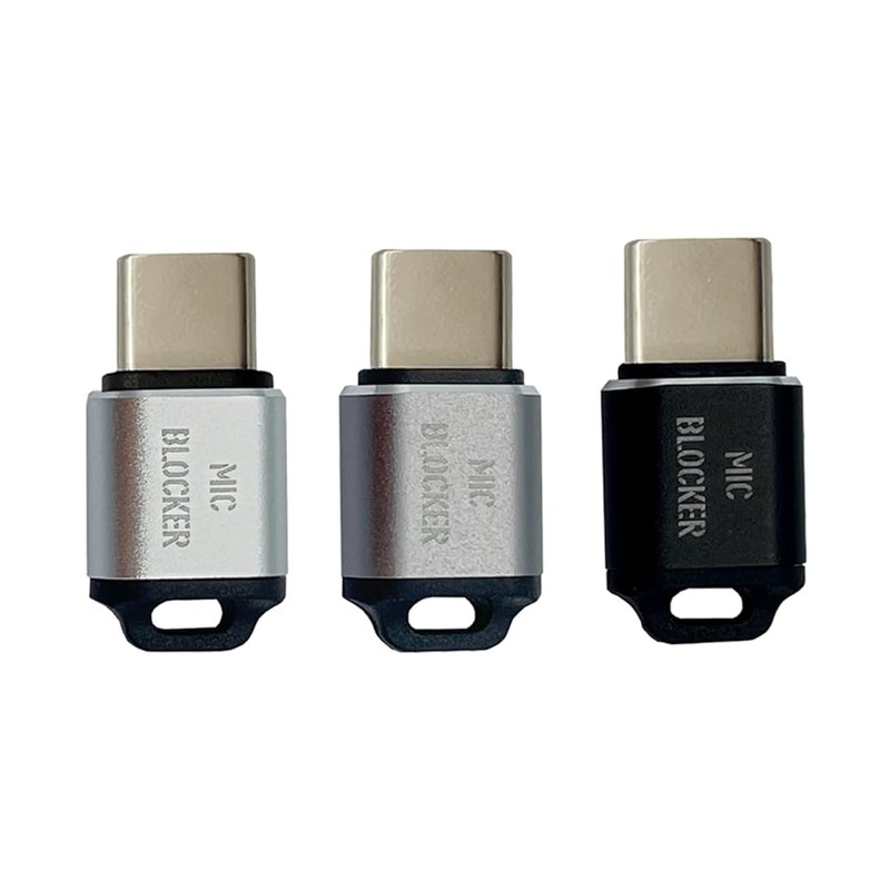 Snblzhef Silver USB C MIC Lock for Microphone Sound Security