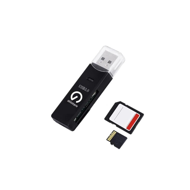 Shintaro SD Card Reader USB-A with Micro SD and SD