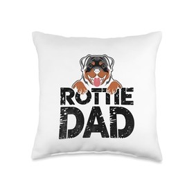 Rottie Dad Rottweiler Dog Rottweilers Throw Pillow