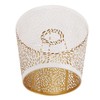 Lamp Shade E27 E26 White Carved Flower Pattern Iron Modern