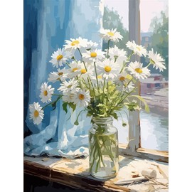 CICISTORY Malen Nach Zahlen Erwachsene Landschafts mit 4 Pinsel und Acrylfarben,Ölgemälde Set als Geschenk 40x50 cm Ohne Rahmen