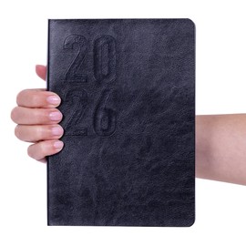 evelay Terminplaner 2026, A5, ein Tag pro Seite, ganzjähriger Planer, Schreibtisch, weicher Einband, luxuriös bedruckte Kanten