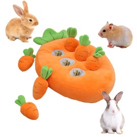 Okydoky Rabbit Foraging Toys, Bunny Toys Guinea Pig Toys, Snuffle Mat for Small Animals of Rabbits Guinea Pig-Carrot Shape, NO.LTZMRWJ