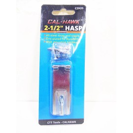 Cal-Hawk Hasps 2-1/2" Steel Padlock Door Hasp Latch Zinc Plated Strap & Staple & Screws