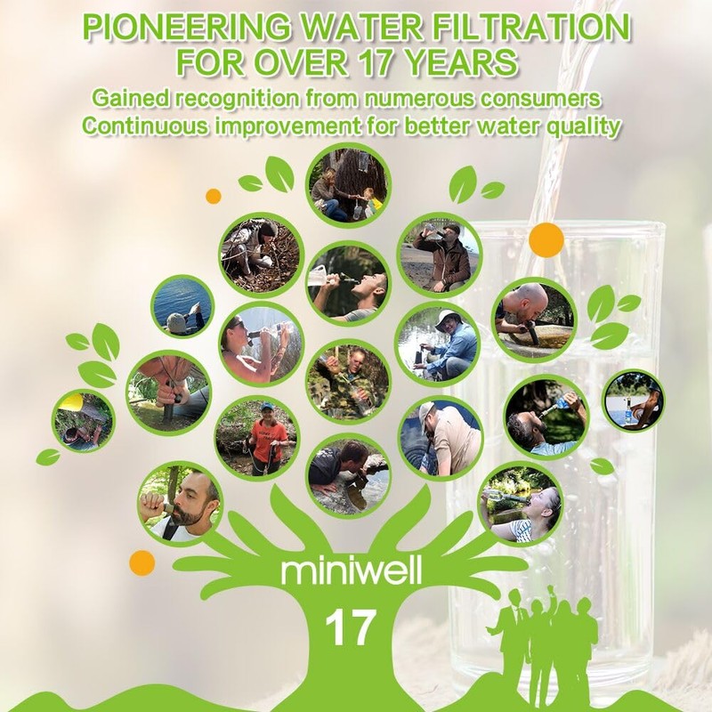 Miniwell L630 Portable Water Filter with Upgraded Vacuum Packaging -