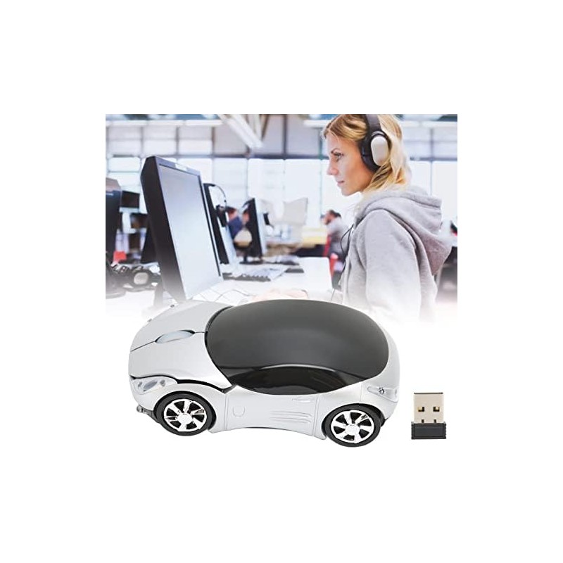 Ratón Inalámbrico Deportivo 2,4 GHz con Forma de Coche -