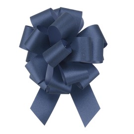 MECCANIXITY 10pcs 6" Glitter Car Large Pull Bow Gift Wrapping Bows for Christmas Flower Presents Birthday Wedding Car, Dark Blue