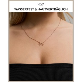 LUUK LIFESTYLE Modern Stainless Steel Necklace with Pendant, 50 cm Adjustable Length, Jewellery Gift for Best Friend, Silver, Stainless Steel