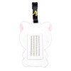 Tapp C. Travel Luggage Name Tag - White Cute Cat