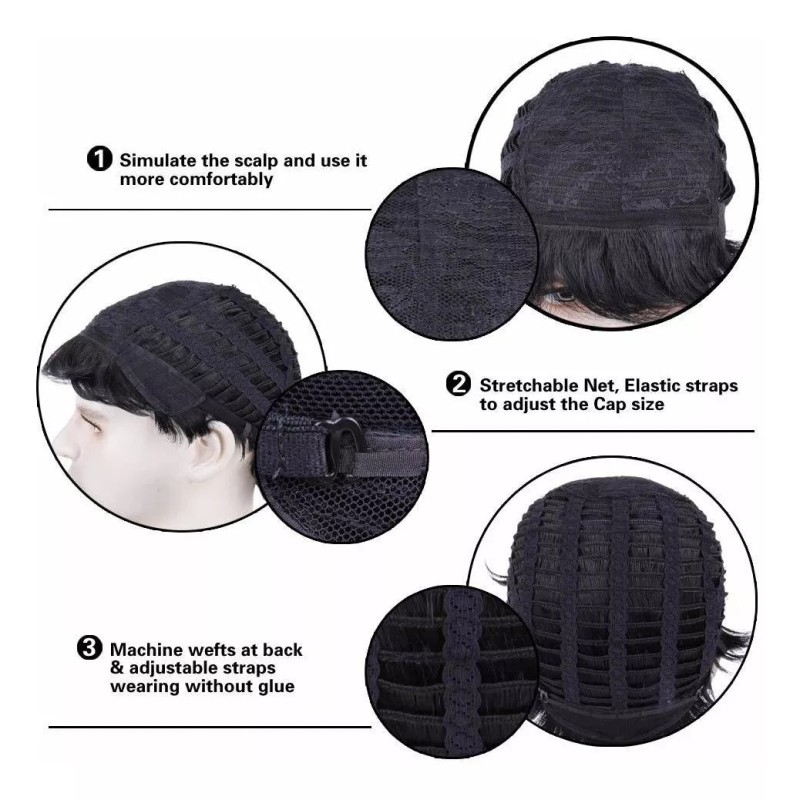 Blue Sugar Corta Negro Sintérico Para Hombre