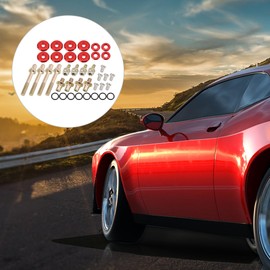 X AUTOHAUX Low Profile Engine Valve Cover Washer Bolt Kit Red for Honda B-Series B16A2 B16A3 B17A1 B18C1 B18C5