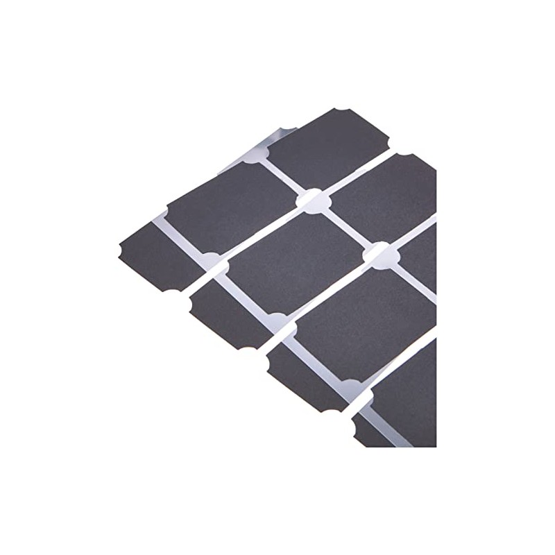 Eleganza Chalkboard Stickers-Rectangle, Synthetic Material, Black, 24 x 11.4 x