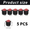 Pack of 5 Toggle Switch 12 V On/Off Lockable with