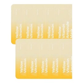 Bamboo Vegan Sheet Skin Glowing Primey Yellow Vitamin Ampoule Mask 10 sheets / 대나무 비건시트피부광채 프리메이 옐로우 비타민 앰플 마스크 10매