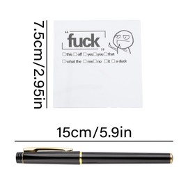 GroveEss Rude Pens and Sticky Notes Set,Funny Fresh Outta Fucks Pen with 50 Sheets Memo Pads,Novelty Sticky Notes and Pen Set Office Supplies Desk Accessories Gifts for Friends Colleagues Boss