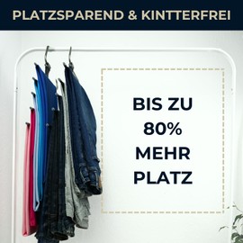 WohnZauber Clothes Hangers Space-Saving 2 x Multiple Trouser Hangers with Non-Slip Protection 5-in-1 Trouser Hanger Wardrobe Organiser (Black)