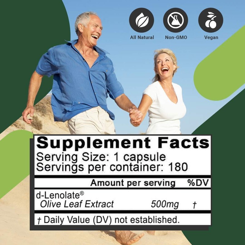 East Park Olive Leaf Extract (OLE) Super Strength d-Lenolate 500mg