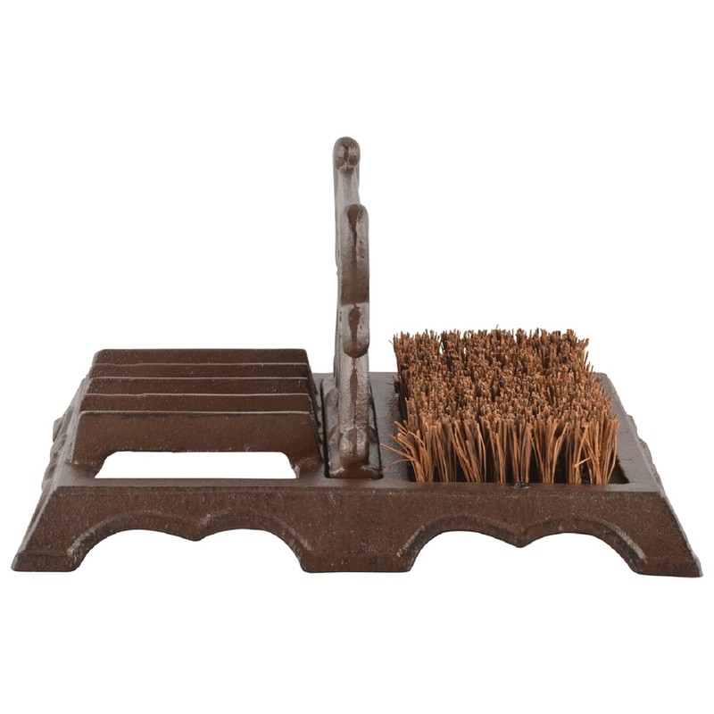 Fallen Fruits LH219 Boot Brush & Scraper, Brown