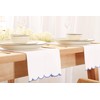 PurpleEssences Scalloped Embroidery Cloth Napkins Christmas Holiday Winter Table Decor