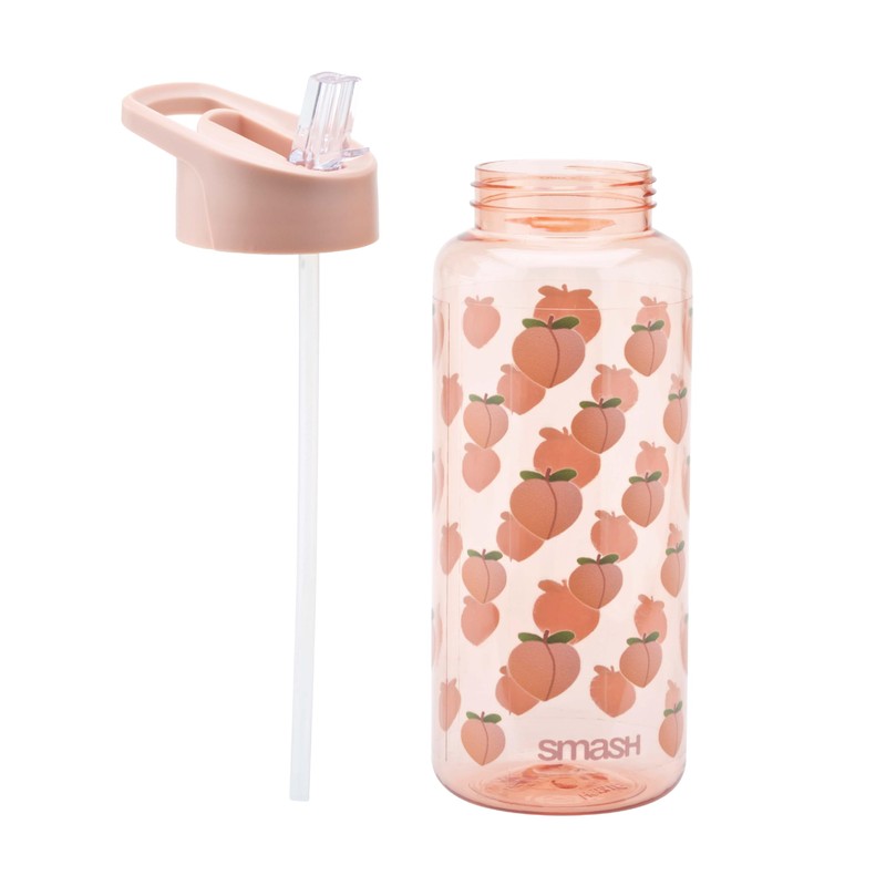 Smash 1 Litre Drink Bottle with flip top lid and