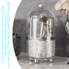 Dust-Proof Makeup Brush Holder,360° Rotating Makeup Organizer,5 Slot Makeup Brushes