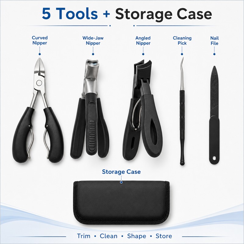 5-Piece Ingrown Toenail Tool Kit for Home Nail Care –
