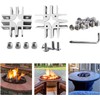 Fire Pit Glass Clamp,8Pcs DIY Flame Guard Corner Hardware, Tempered