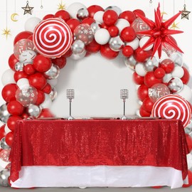 Eternal Beauty Sequin Tablecloth Red 127x183cm Glitter Table Cover Sparkle for Party Birthday Wedding Christmas New Year Christmas Decoration