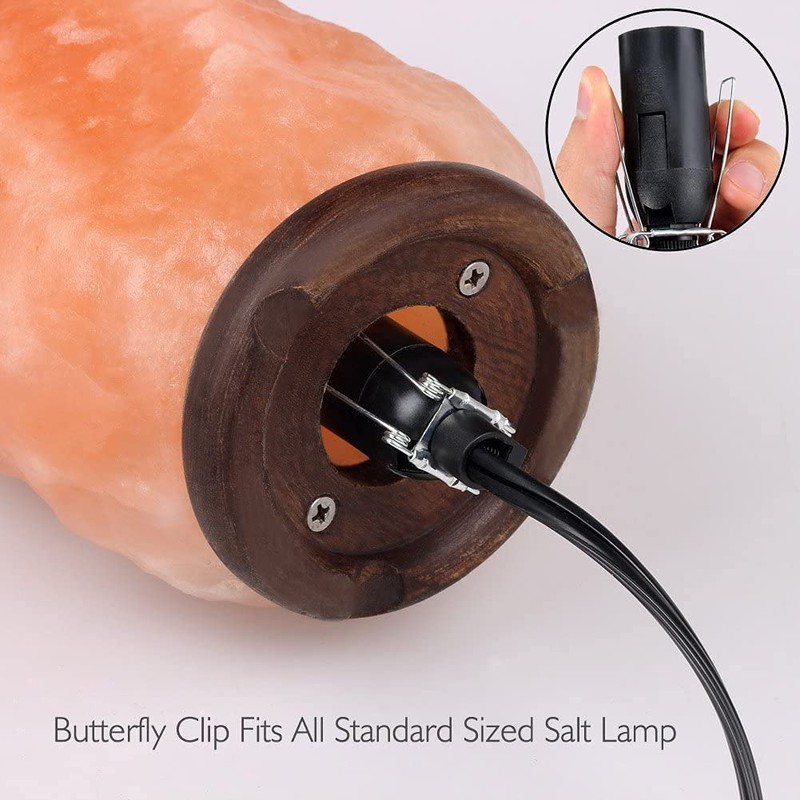 SPHIRES Salt Lamp Cable, Lamp Replacement Electric Cable with Metal