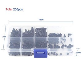 250 Pieces Nylon M2 M3 Male-Female Hex Column Standoff Spacer Screw Nut Assortment Kit Board Repair Accessories with Storage Box (M2)