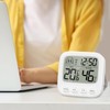 Brifit Digital Thermometer Hygrometer Alarm Clock, Mini Room Thermometer Indoor
